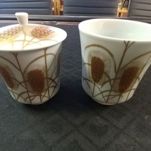 Hazel Atlas Wheat Sugar & Cream w Lid